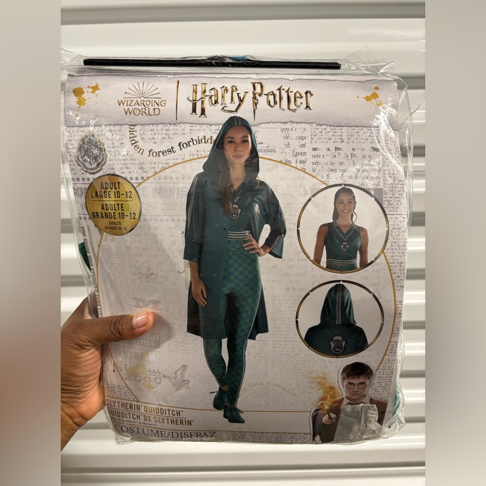 Harry Potter Slitherin Quidditch Adult Womens Large 10-12 Halloween Costume